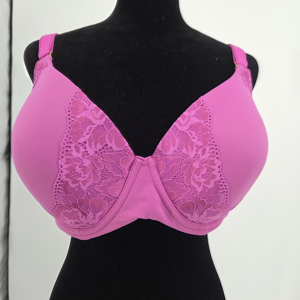 Soma 40 DD Bra Vanishing Back Push Up Light Pink Underwire T-Shirt 79984